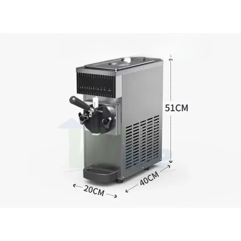 Commercial Desktop Ice Cream Maker Automatic 3.5L One Hopper One Flavor up to 95 Cones per Hour BPA Free for Business Use