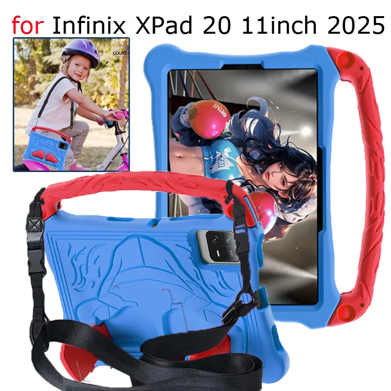 

Casefor Infinix Xpad XPad 20 2025 11 Inch X1102 Case for Infinix Xpad 11" X1101 Tecno Megapad 11 2024 Kids Safe Eva Stand Cover