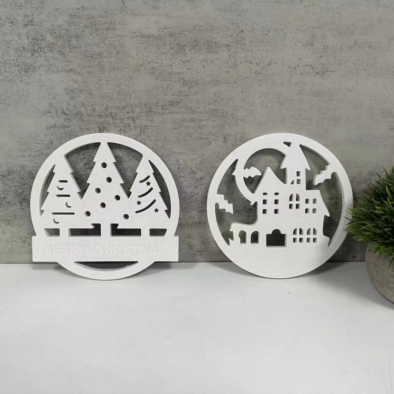 Diy Ring Pendant Silicone Mold Christmas Tree Ring Bat Castle Ring Pendant Plaster Drop Mold