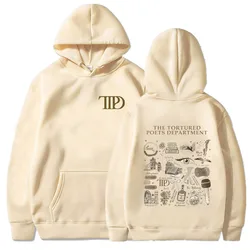 The Tortured Poets Department Album Double Sided Print Hoodies Men Women Harajuku Hip Hop Punk Sweatshirts Fashion Streetwear