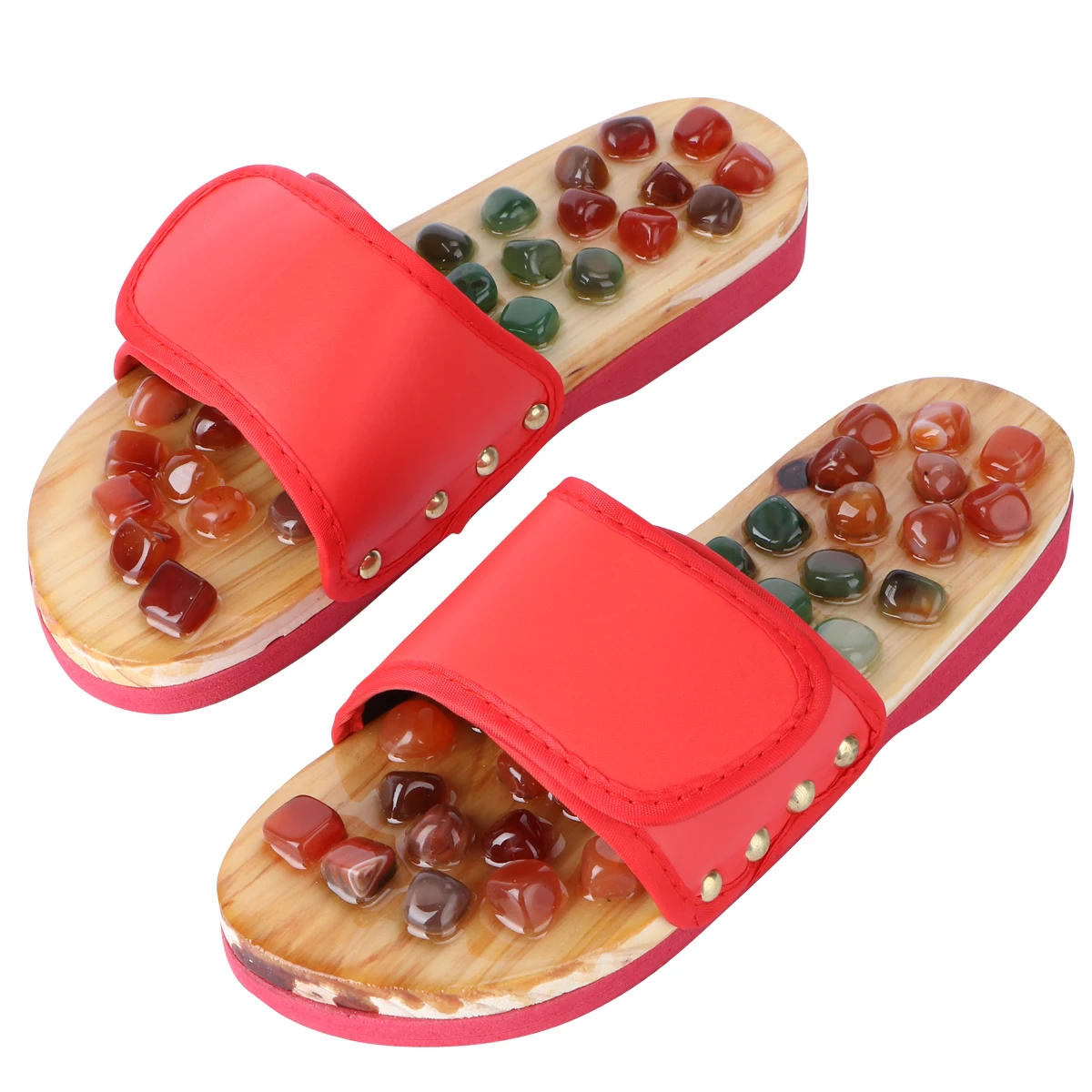 

Massage Slippers Foot Health Shoes Agate Sandals Acupoint Reflexology Pains Relief Plantar Fasciitis Comfort Anti Slip