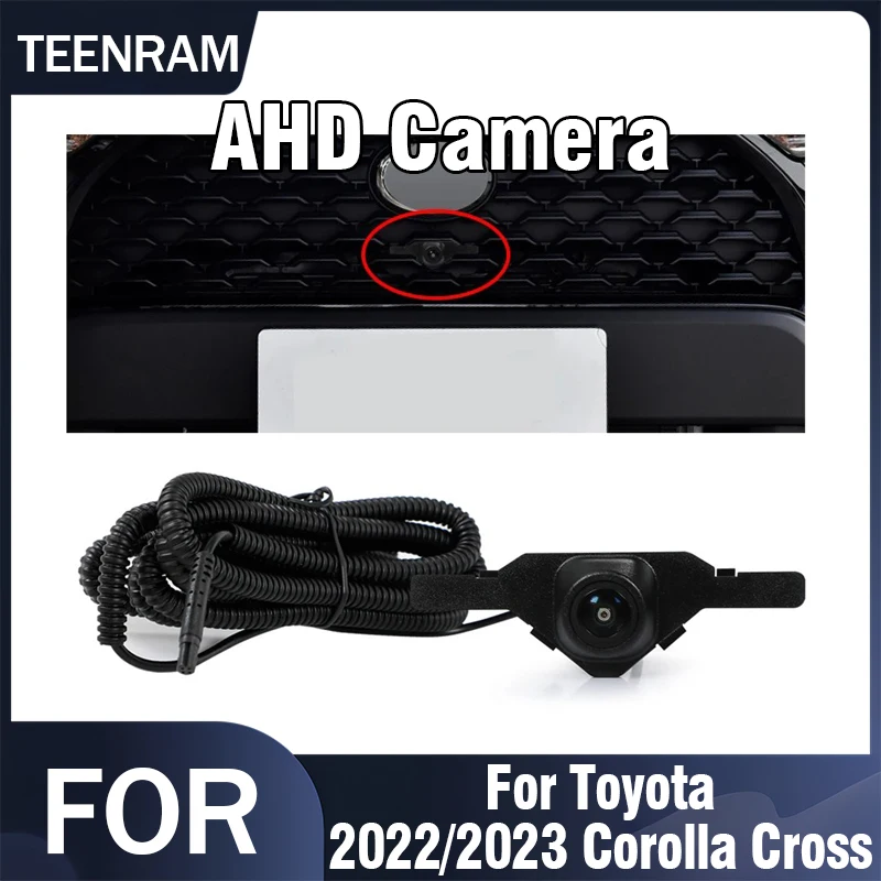 كاميرا رؤية أمامية للمركبة TEENRAM AHD 1080P لسيارة تويوتا 2022/2023 كورولا كروس للرؤية الليلية عين السمكة 150 °   عدسة مقاومة للماء