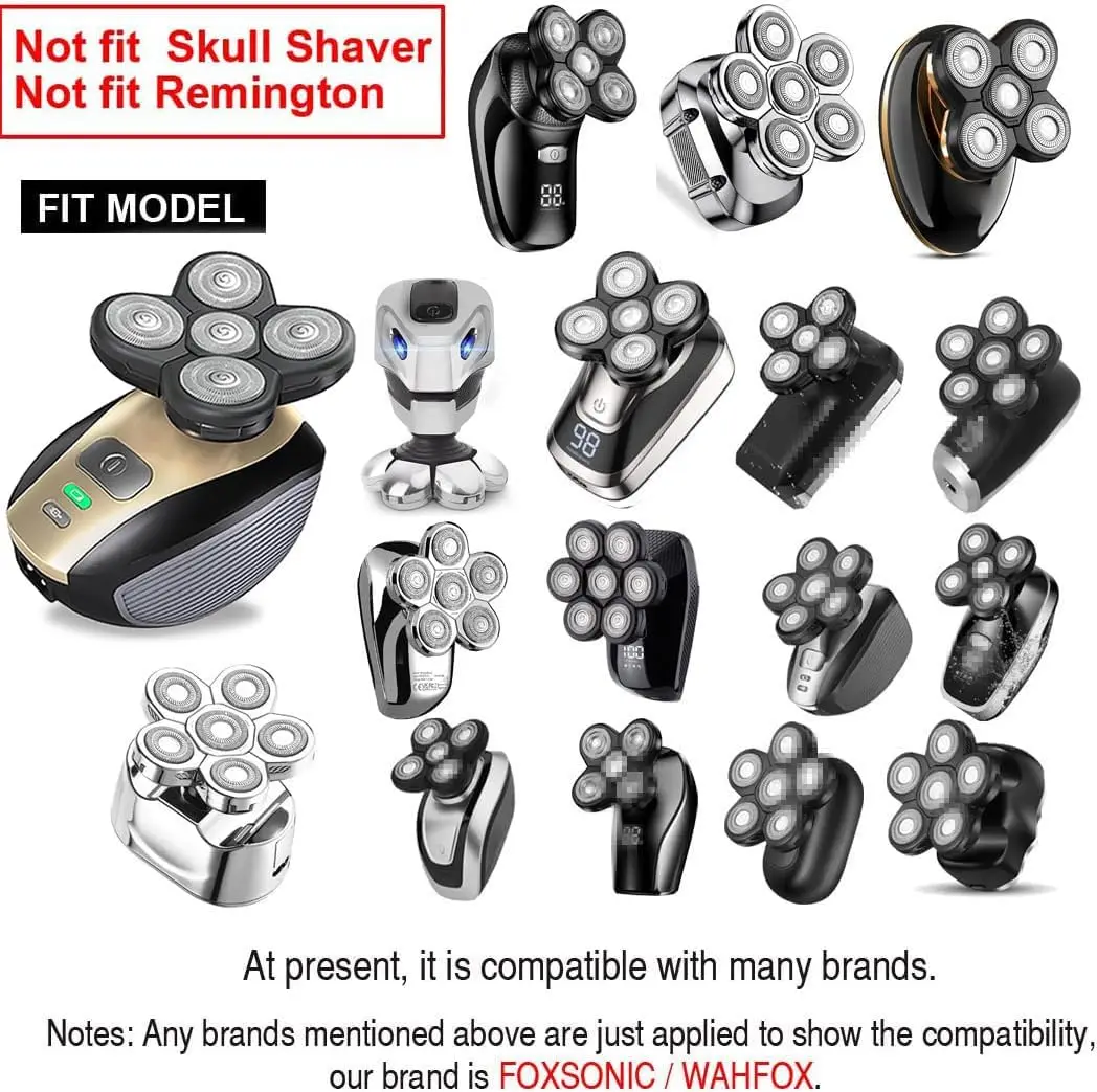 7 Blade Razor Replacement Shaving 7D Heads Floating Washable For Most Electric Shavers Trimmers Kit Cutter Blades image 6