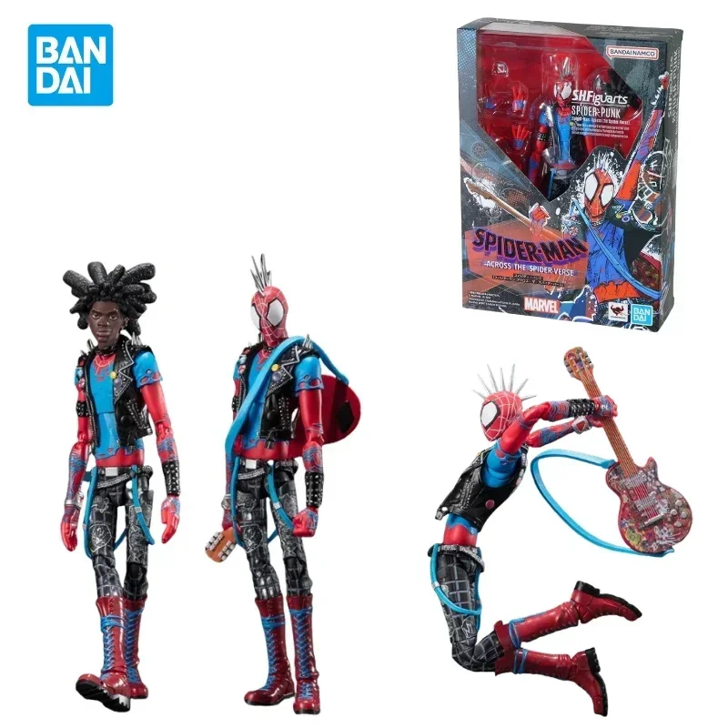 In Stock Original Bandai S.H.Figuarts SHF SPIDER-MAN PUNK ACROSS THE SPIDER-VERSE Anime Action Figure Model Collectible Toy Gift