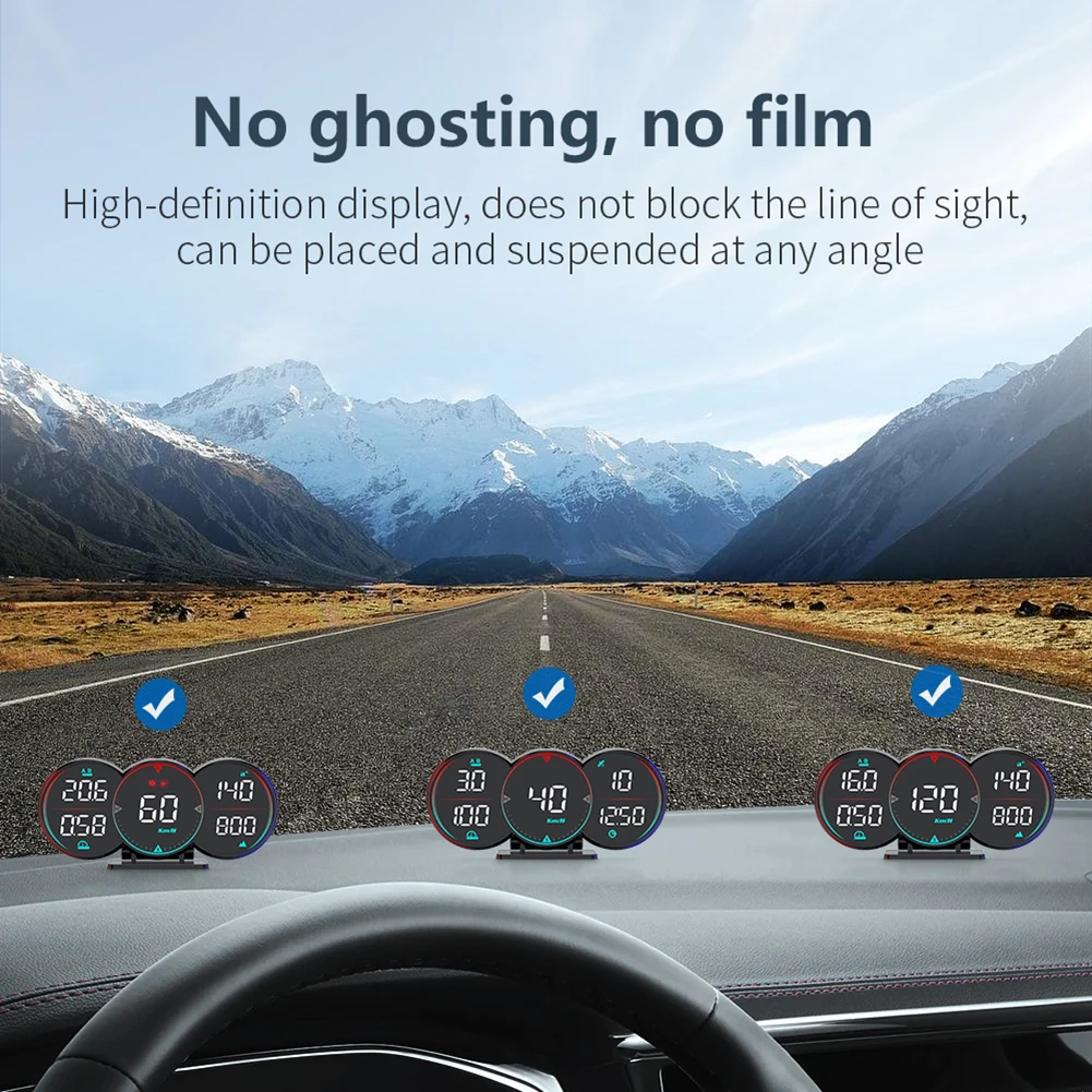 G17 Car Head Up Display GPS HUD USB Powered Digital Gauge KM/h MPH Speedometer Overspeed Fatigue Driving Alarm Auto Accessories