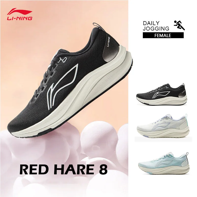 LI-NING RED HARE 8 Damen-Renntrainingslaufschuhe für Stütze und Stabilität, Basic-Rennlaufschuhe ARPV004