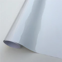 White Glossy Vinyl Wrap Film Gloss Car Wrapping Film Bubble Free Car Sticker Bike Phone Console Skin