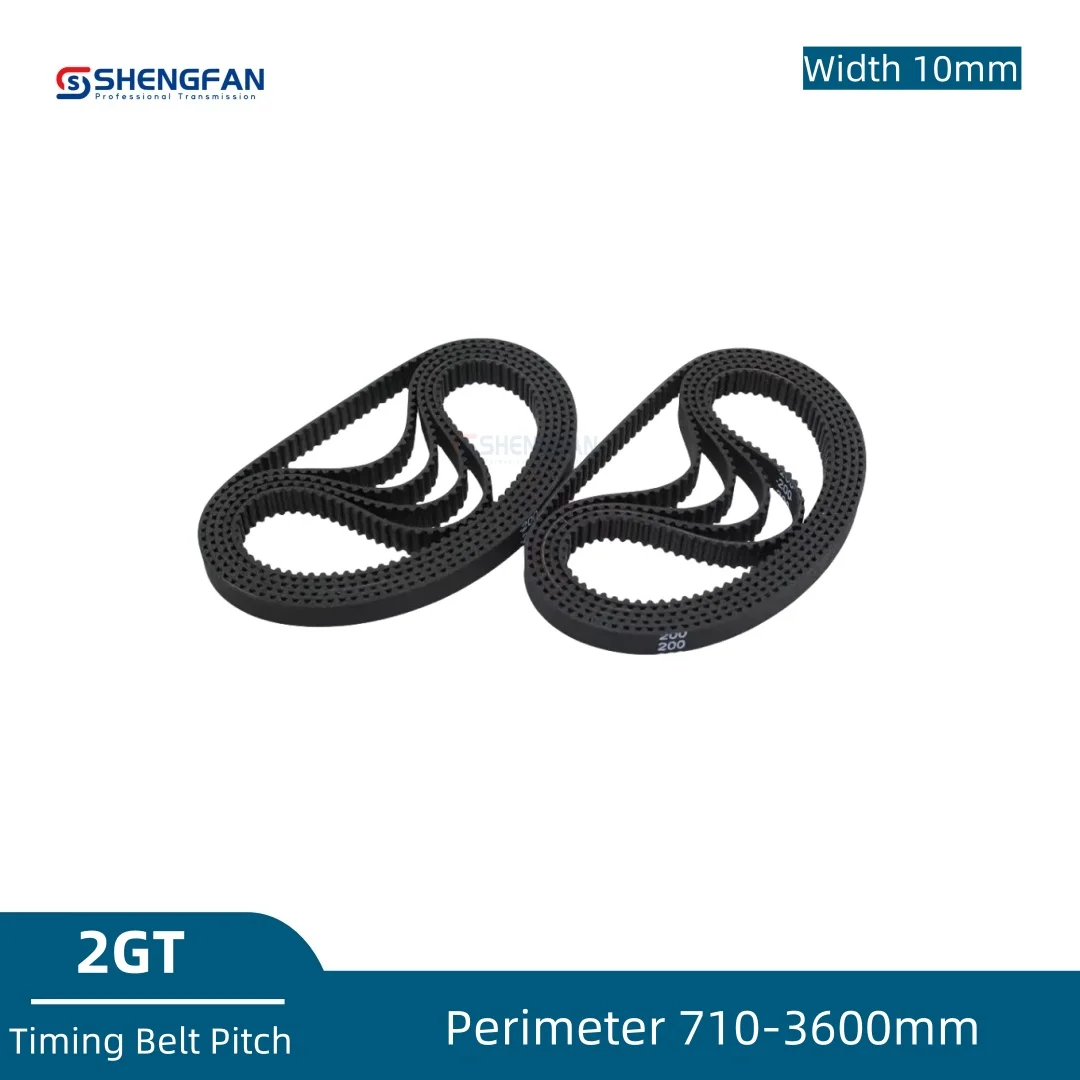 

GT2 2GT Timing Belt Pitch 2mm Width 10mm Closed Rubber Drive Belts Perimeter 710-3600MM 3D printed parts