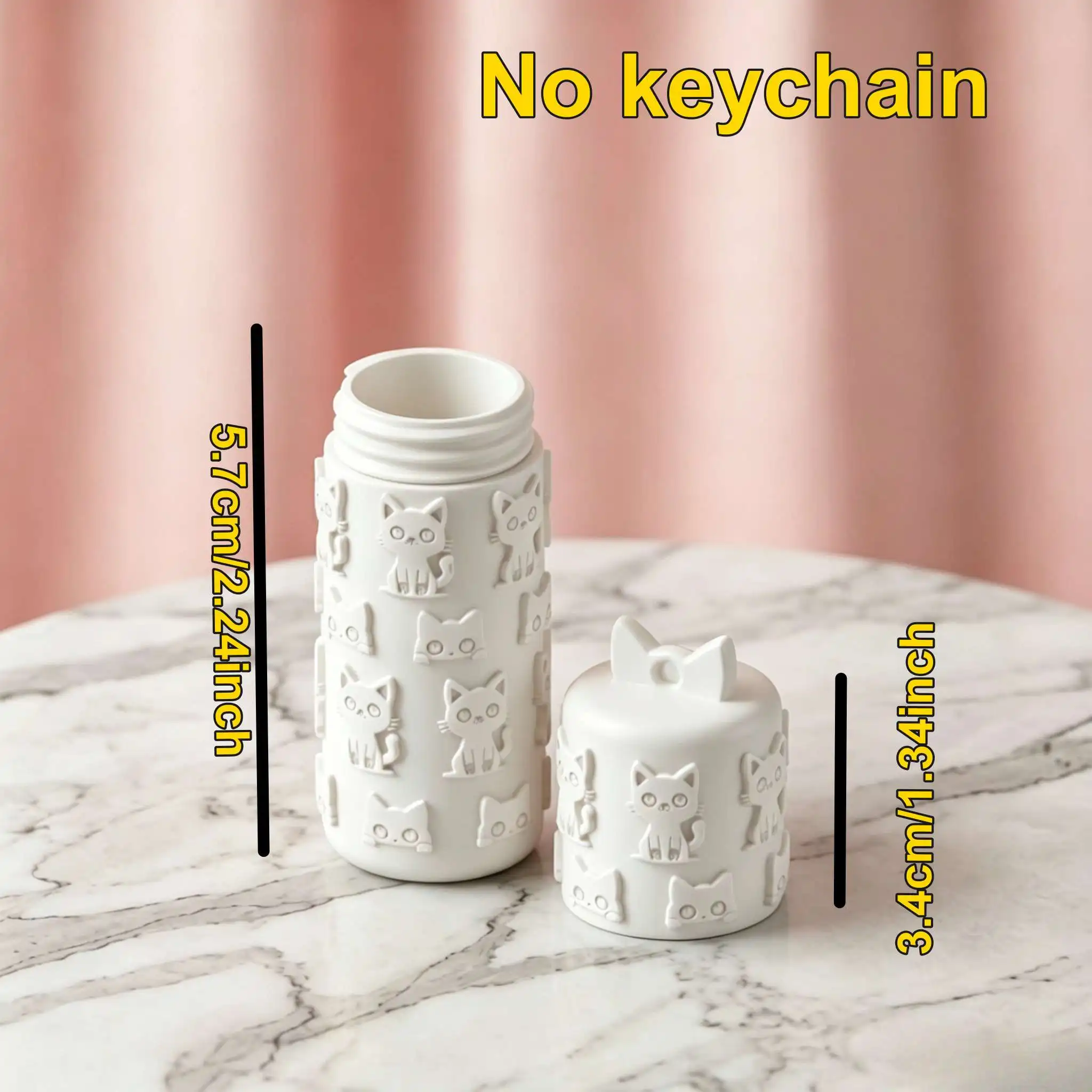 Schlüsselanhänger Lippenbalsam-Halter Tragbarer Reise-Taschenbehälter Karabiner-Clip-Set – Detail 3