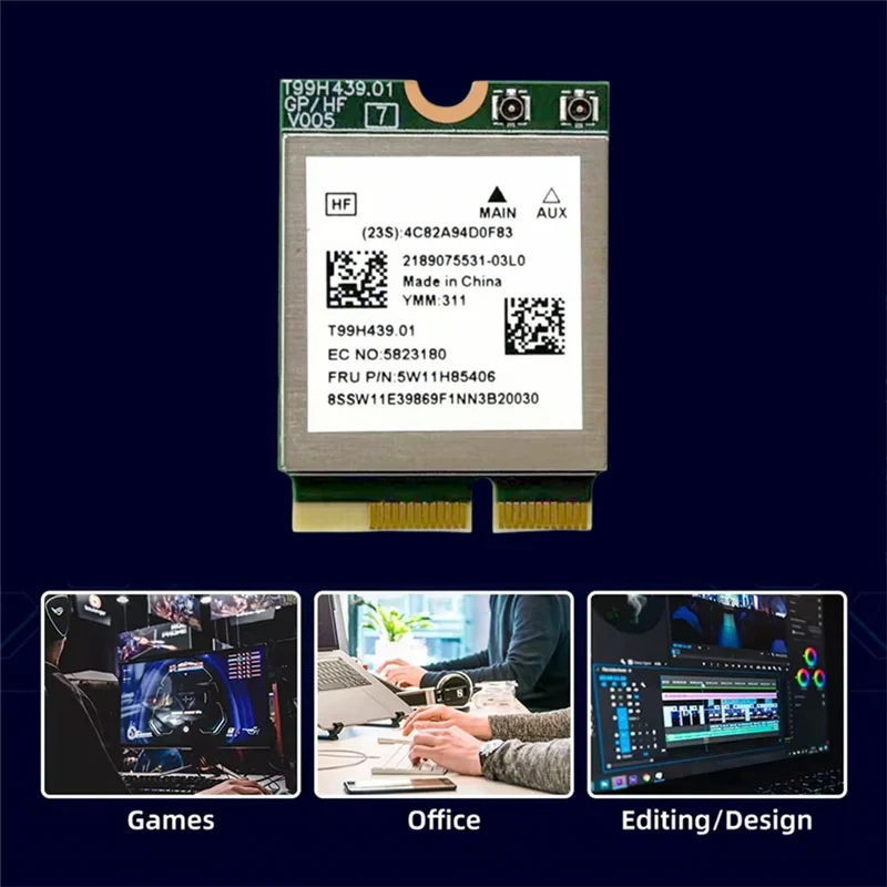 

Well Made-MT7927 Wifi7 Card+Wifi6e Antenna Kit 8774M 2.4G/5G/6G Tri-Band BT5.4 Wireless Wifi Card Gigabit Wireless Network Card