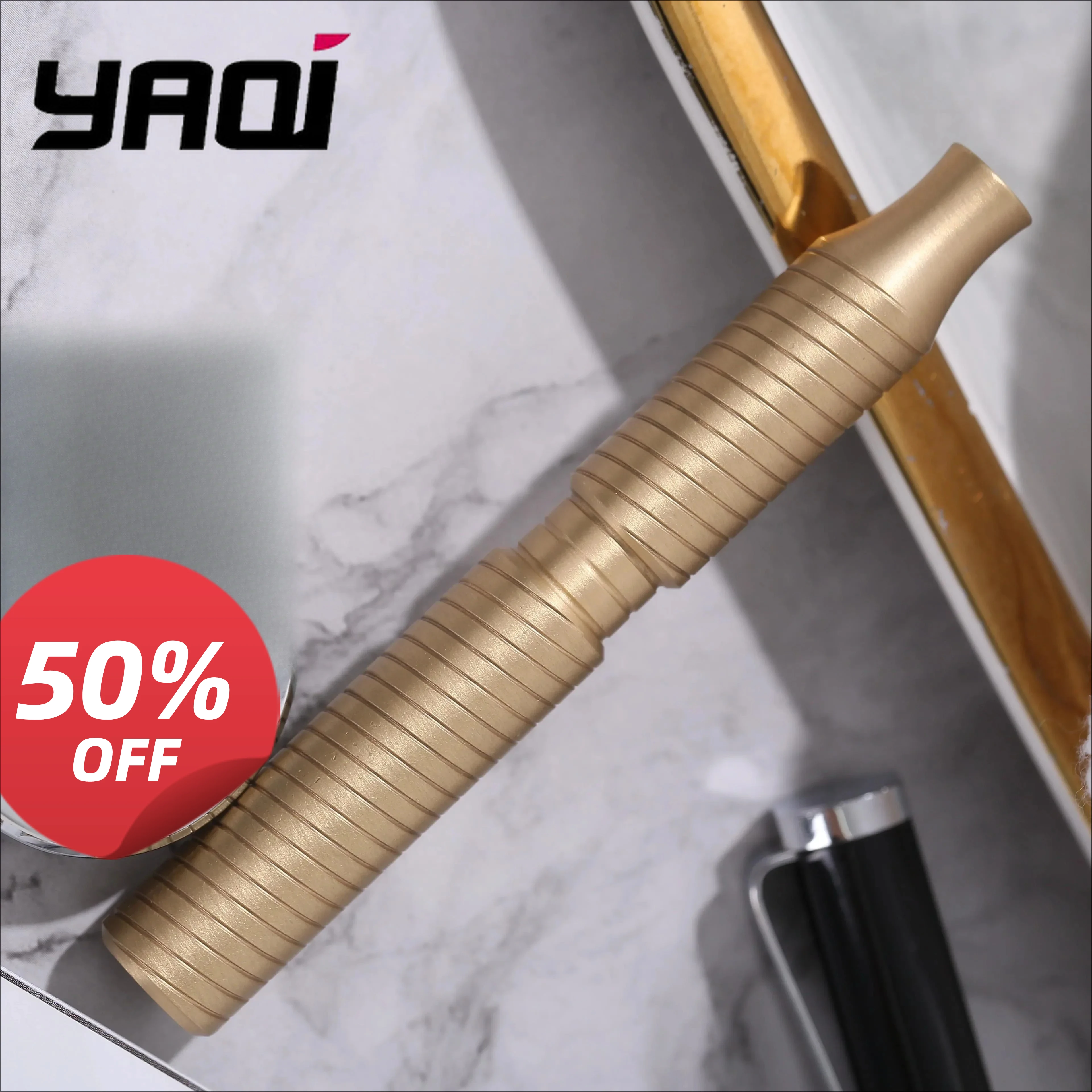 YAQI Razor Handle Solid Brass Material YAQI 88mm Safety Razor Handle For Men