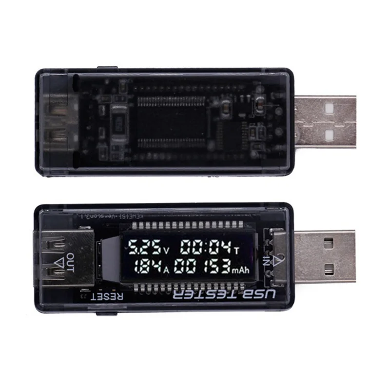 AA63 HOT DC Mobile Power Charging Current Voltage Digital Monitor USB Tester Current 0-3A Voltage 4-20V Tester Dual Meter Displa
