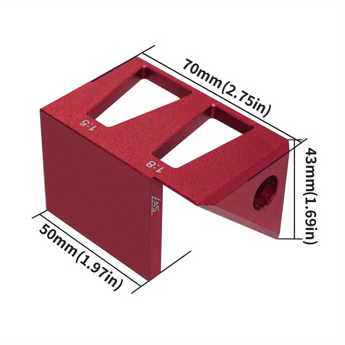 45/90 celownik do obróbki drewna kwadratowy przyrząd do jaskółczego ogona-wielofunkcyjny miernik do znakowania, centralna linijka do pisania ze