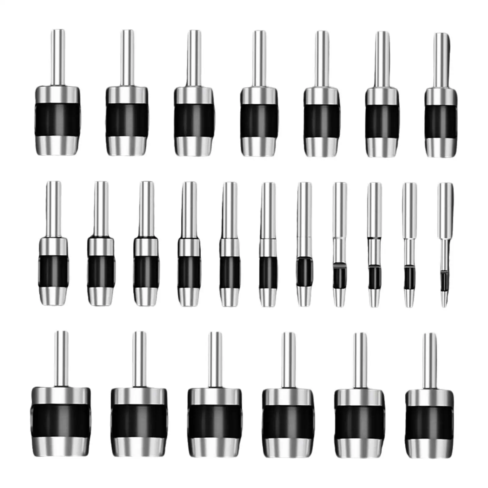 

24 Pieces HSS Taper Wood Plug Cutter Drill Bits for Hand Drill Bench Drill