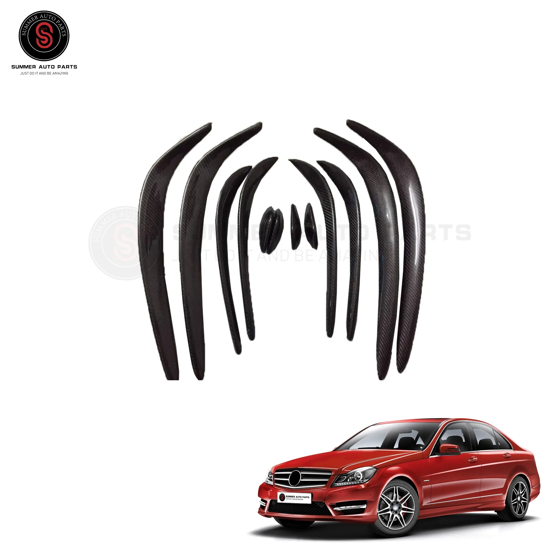 

HOT SELLING CAR BODYKIT EXTERIOR ACCESSORIES CARBON FIBER MATERIAL VENT COVER for C class W205