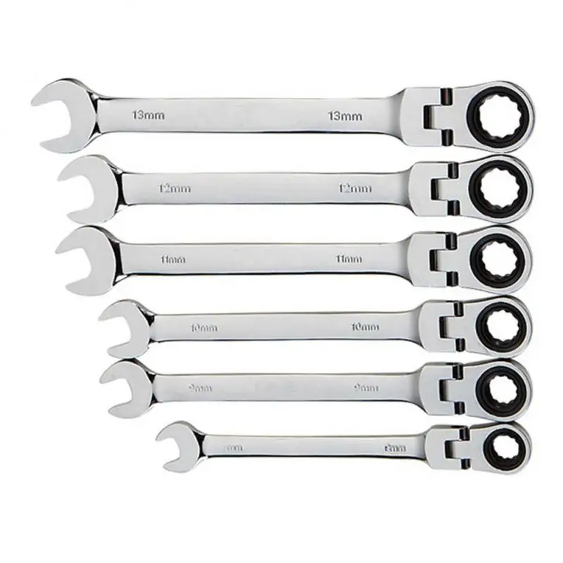 Combination Ended Spanner Kits Gear Wrench Garage Tools Steel Repair Tools Combination Ratchet Wrenches Flexible Head Durable