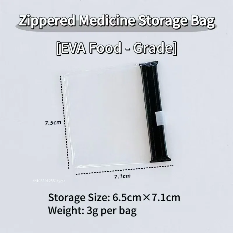 Mini Colorful Pill Dispenser Bag Reusable Medicine Zip Bags Self-Sealing Jewelry Storage Pouch Portable Travel Waterproof Bags