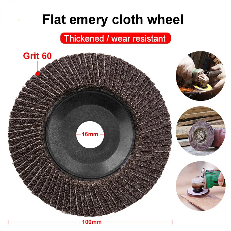 100mm Flap Discs 4 Inch Sanding Discs Grit Grinding Wheels Flat Abrasive Cloth Wheel Louver Angle Grinder Leaf Wheel