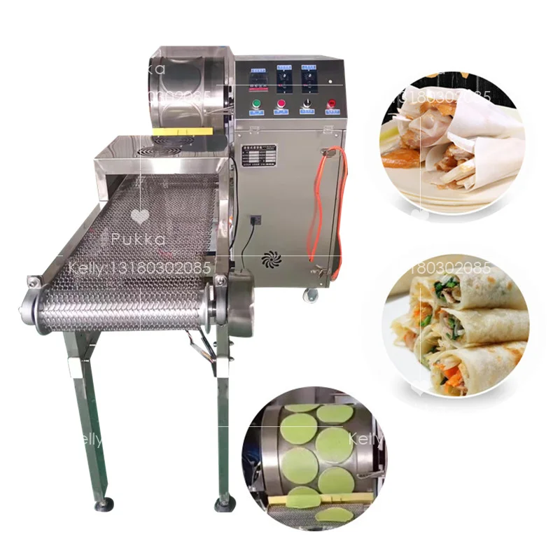 Automatic Max 20CM Industrial Corn Tortilla Making Press Machine Roti Chapati Maker Spring Roll Skin Cake Pressing Machines With