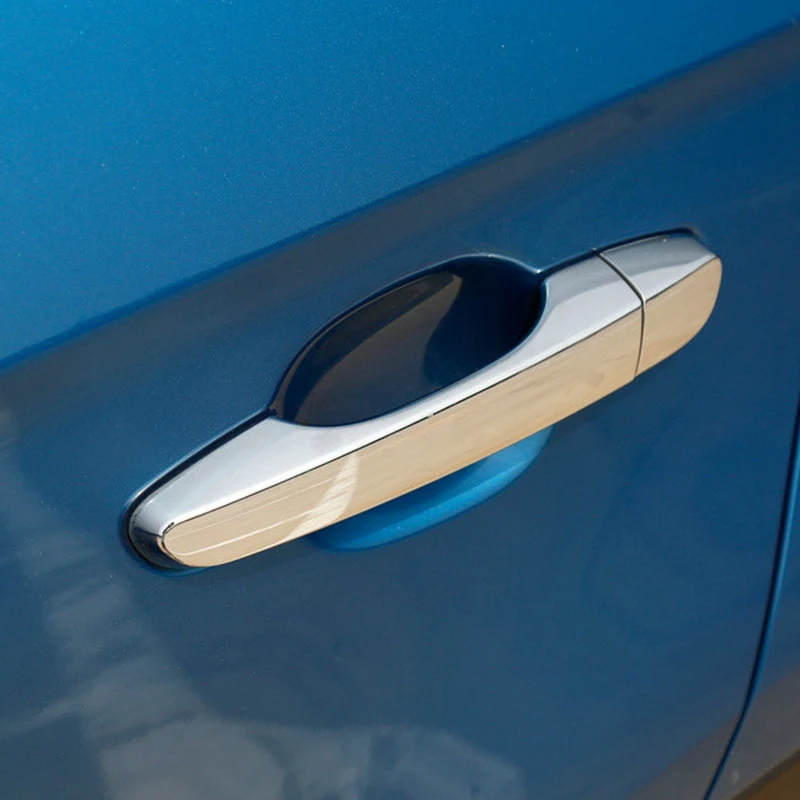 # 661 متر لسيارة Hyundai Creta Ix25 Cantus 2014-2019 غطاء مقبض الباب الجانبي الكروم 8 قطع (فضي)