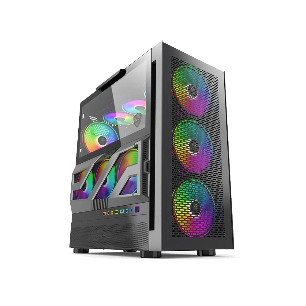 2024 New design Computer Gaming ATX case  Product Tempered Glass Full Tower PC Case ARGB Desktop Computer Case