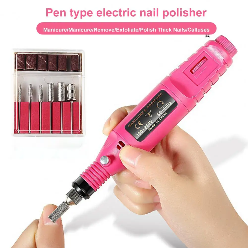 

Electric Nail Dill Machine Various Drill Bits USB Plug Professional Remove Dead Skin Nail Art Tool Acrylic Nail Gel Polish Remo