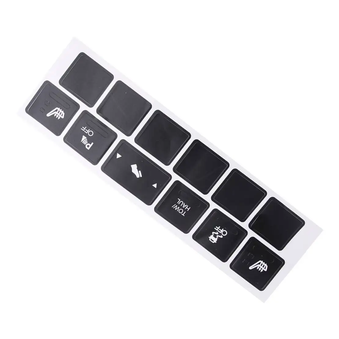 Heated Seat Traction Button Repair Sticker Decals Set Matte Black Vinyl fit for Jeep Cherokee Commander 2005 2006 2007 2008 2009 view 2