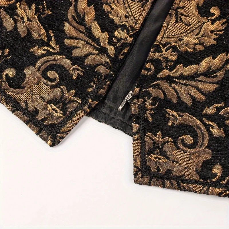 Европейские и американские костюмы для выступлений, Ренессанс, принц, король, двойной жилет, брюки с тыквой, бронзовый мужской костюм из двух предметов