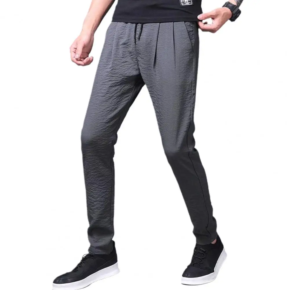 

Casual Jogger Pants Bottoms Relaxed Fit Cool Loose Mid-rise Pants Men Leggings All Match