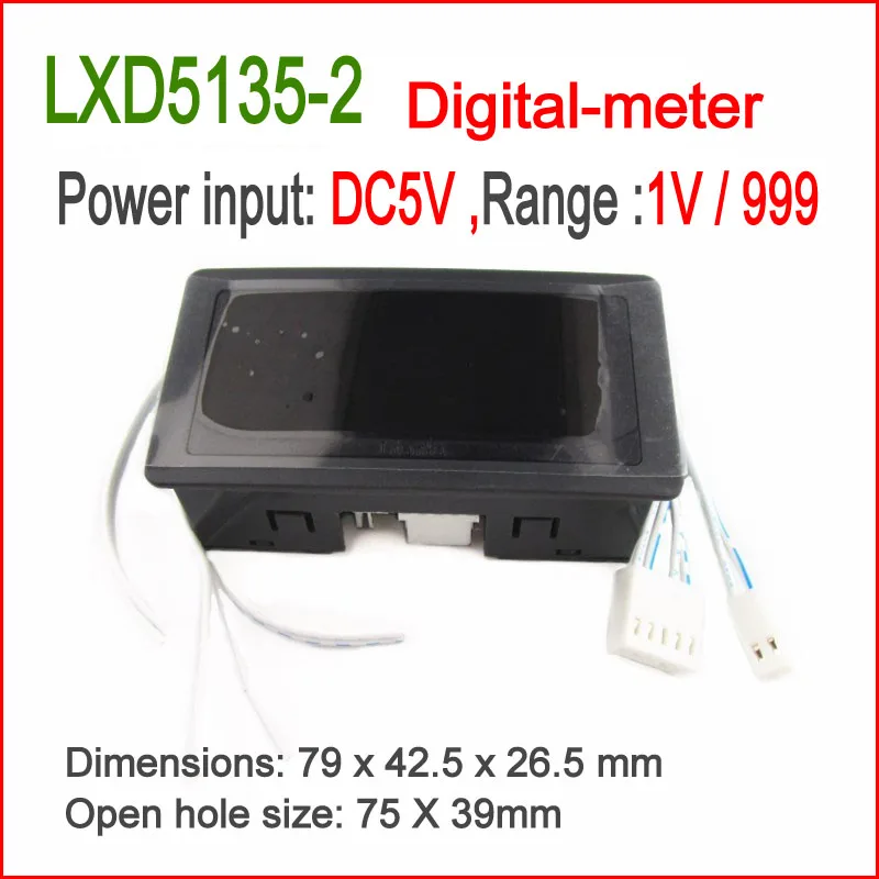 LEDDigital Ammeter LxD5130/5135 /9135DC5V-1V/999for inverter welding machines accessories  Amp Panel Meter Current Monitor Black