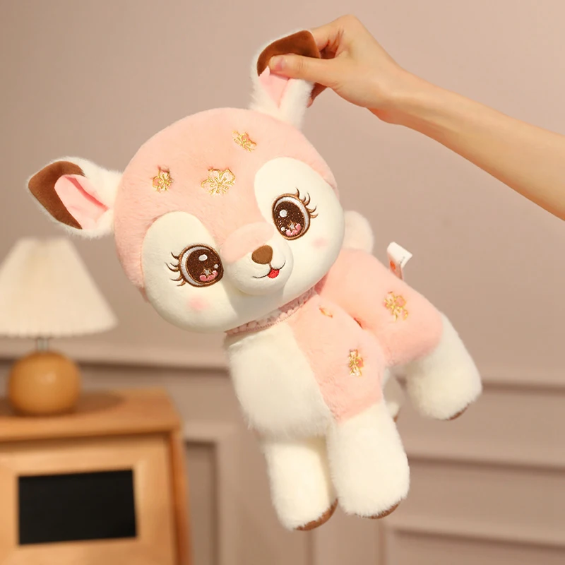 

25/33cm Sika Deer Plush Toys Beautiful Little Deer Plushie Dolls Stuffed Soft Animal Pillow Fantastic Decor Gift