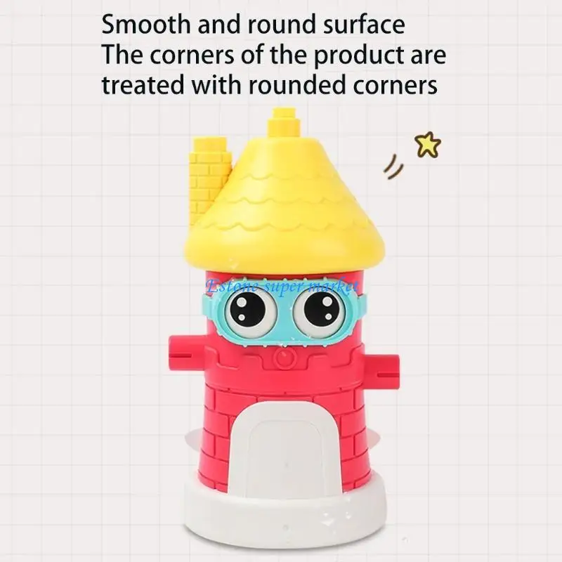 090B Brinquedo Castelo Criativo Banho Elétrico para Brincar Brinquedo Bebê Infantil Brinquedo Chuveiro 3 Meses