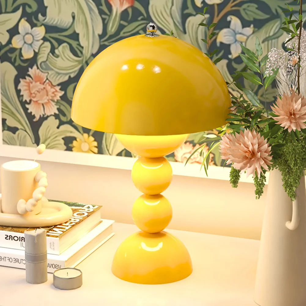 

Nordic Mushroom Night Light Rechargeable Creative Atmosphere Light Solid Color Mushroom Bedside Lamp for Home Office Decor