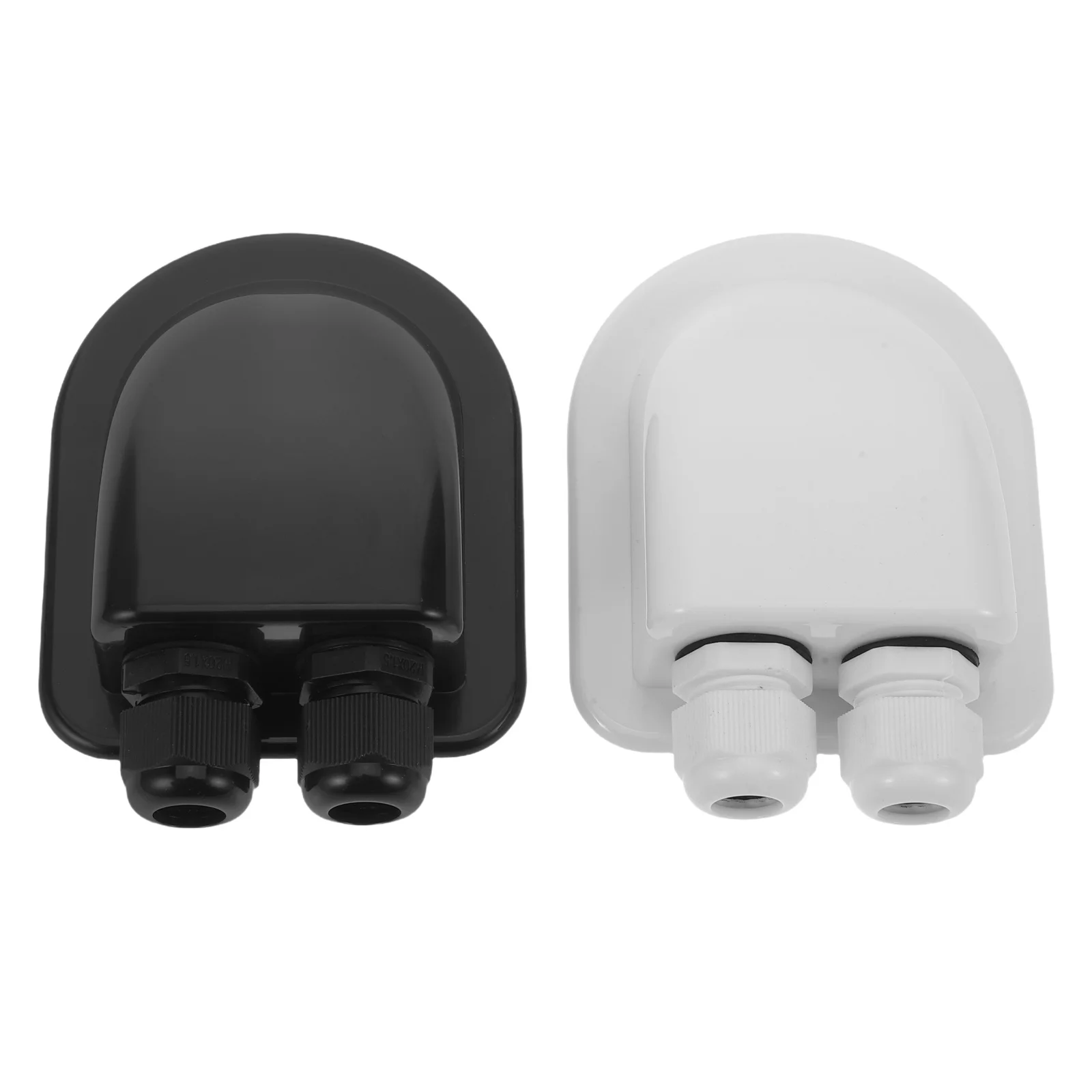 

2pcs Solar Panel Cable Entry Gland Waterproof Abs Housing For Rv Boat Marine Double Wire Junction Accessories