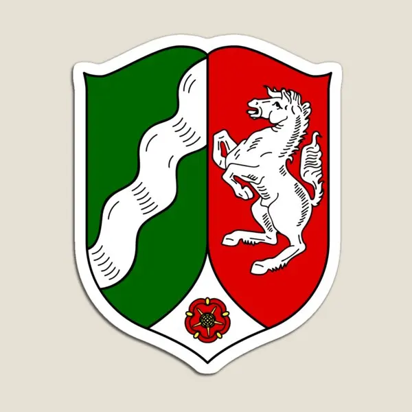 Магнитные наклейки в виде герба Северного Рейн-Вестфалии, домашний декор для детской холодильника