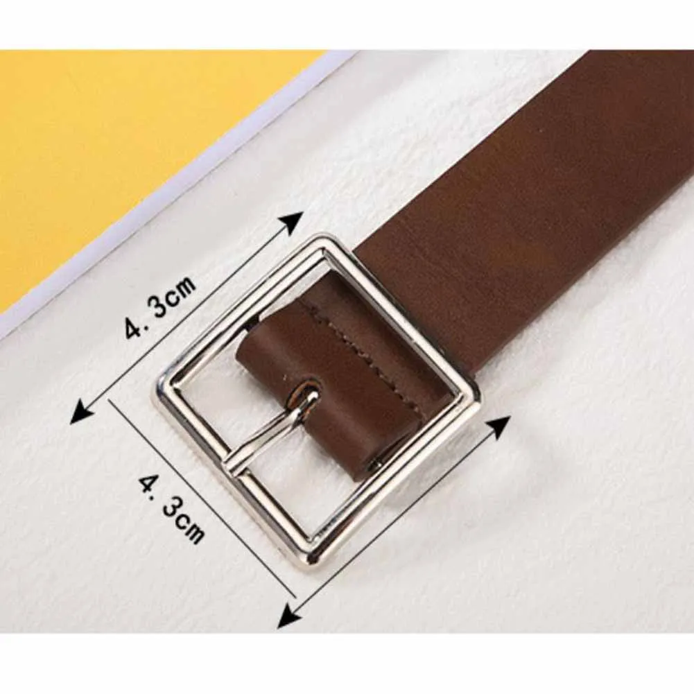 Cinturón de imitación de cuero para hombres y mujeres, hebilla de Pin informal que combina con todo