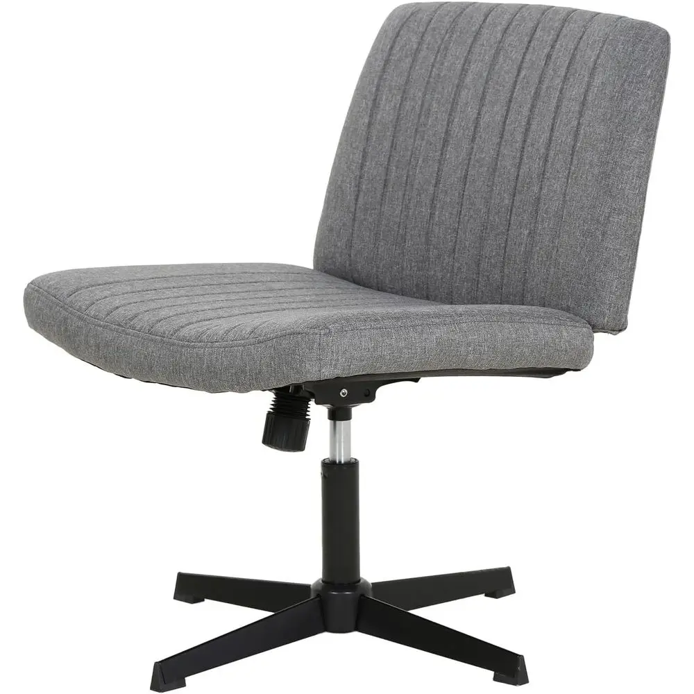 

ArmlLegged Oice Chair No Wheels Desk Chair Wide Adjustable Swivel Computer Task Vanity Chair or Reading