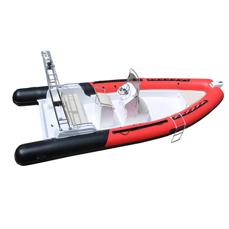 Custom High Quality Hypalon Rigid Fiberglass Hull Inflatable Fishing Cabin Rib Boat