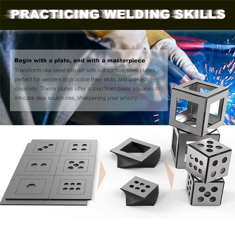 

ABBO-Steel Welding Practice Coupons 24-Piece Kit Ideal For Beginners Comprehensive Skill Enhancement Training Set