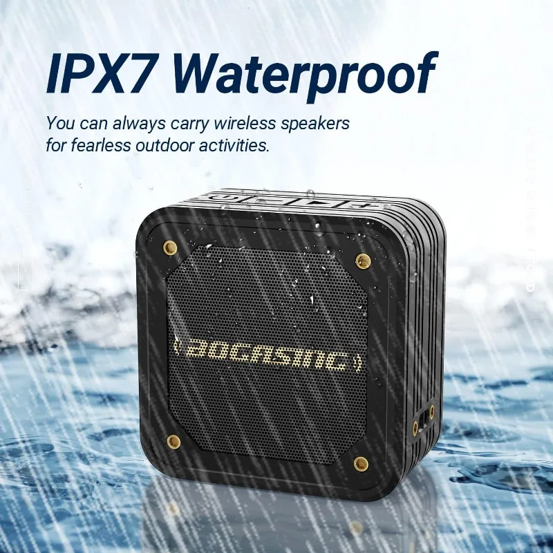 M10 15 واط مكبر صوت BT 5.0 صوت محمول IPX7 مقاوم للماء سماعات بلوتوث صغيرة للخارجية مع ستيريو لاسلكي حقيقي ميجا باس