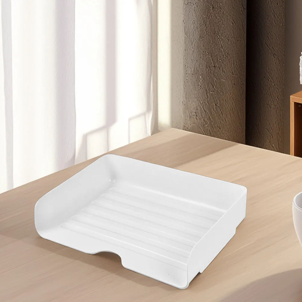 

4Pcs Transparent PP Desk Letter Tray Stackable Document Organizer for Office Classroom Home Use File Sorting Desktop Storage