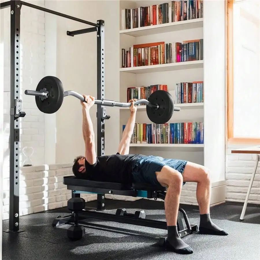 44lb Detachable Barbell Weight Set With Plates And Star Locks Weight Lifting Bars Set For Strength Training