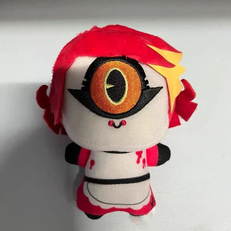 

10 см Hazbin Niffty плюшевые игрушки кулон сбор милый мини-отель Niffty мягкие куклы с принтом праздничные подарки на день рождения рюкзак игрушка