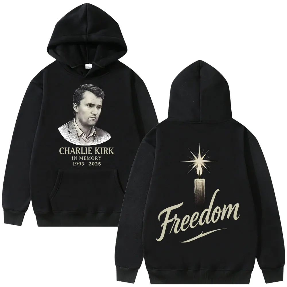 

Charlie Kirk Freedom Hoodie Men Women Tribute Memorial American Hero Hoody Sweatshirt Unisex Patriotic Activism Hoodies Pullover
