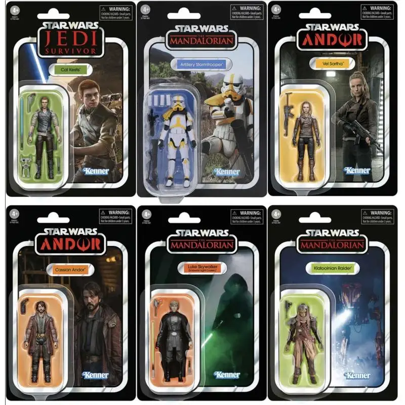 STAR WARS la colección Vintage Luke Skywalker artillería Stormtrooper Cal Kestis juguete 3,75 pulgadas figuras de acción de juguete