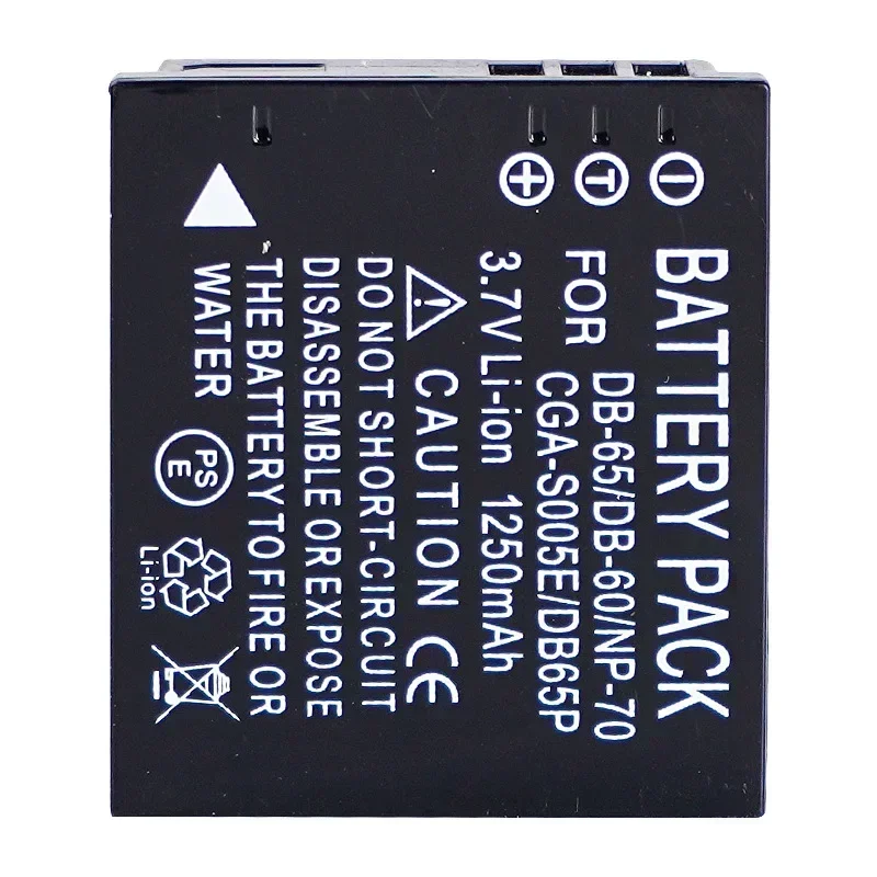 NP-70 3.7V 1250mAH Suitable for Panasonic D-LI106 DB-60 DB-65 DMW-BCC12 CGA-S005E Battery