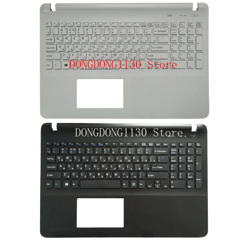 D teclado de laptop russo para sony vaio svf152c29u svf152c29w svf152c29x svf152a29l svf152c29l ru com capa superior de apoio para as mãos