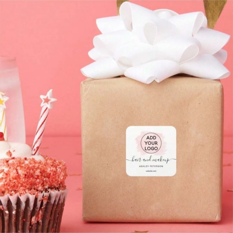 500PCS Custom Stickers and Customized Logos Wedding Birthday Baptism Stickers Design Your Own Logo Stickers Personalize Stickers