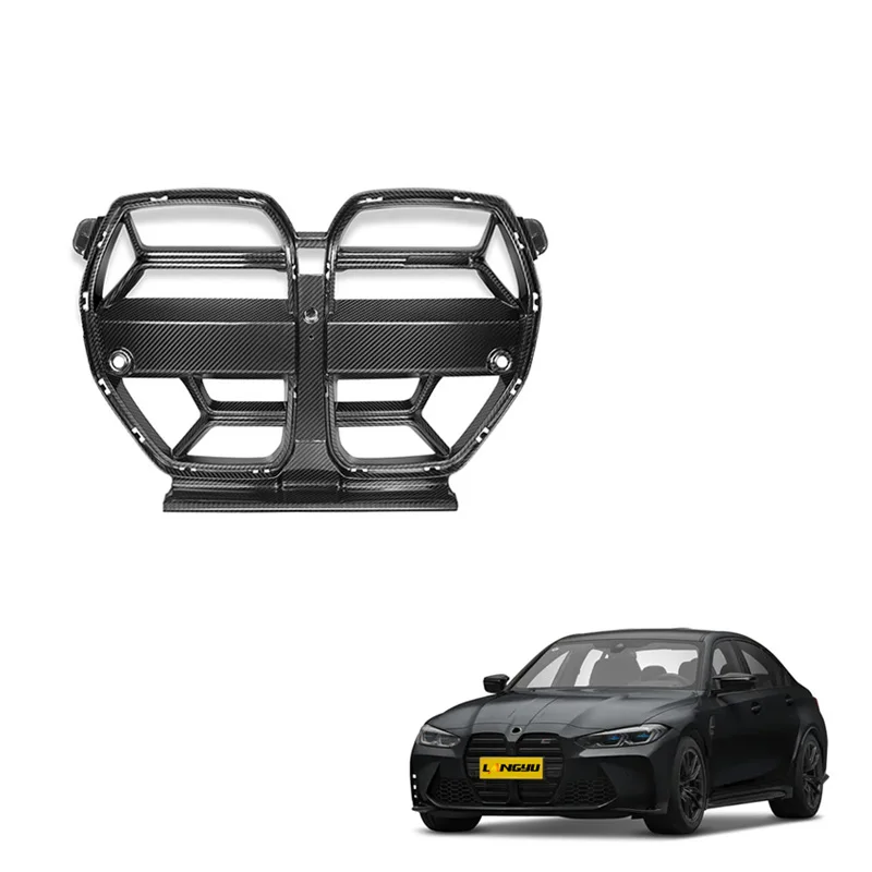 

Car Accessories CSL Style Dry Carbon Fiber Front Bumper Kidney Center Grill For BMW M3 G80 M4 G82 G83 Front Grille