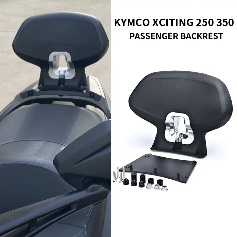 

NEW Motorcycle Black Rear Passenger Seat Backrest Cushion Back Rest Pad For KYMCO XCITING 250 350